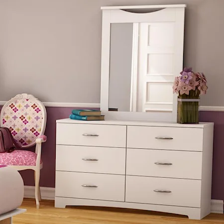 Dresser and Mirror Set